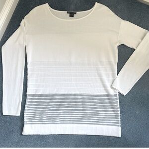 Armani exchange women multi stich stripe crew sweater